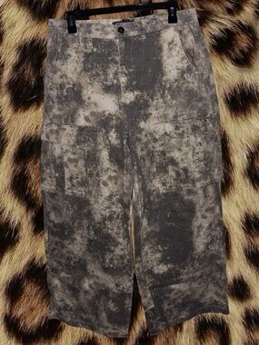 (SIZE 32) Y2K Forever 21 Men's Tan/Gray Tie-Dye Cargo Pants